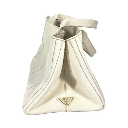 PRADA Tote Bag BN1877 canvas White type Canapa
