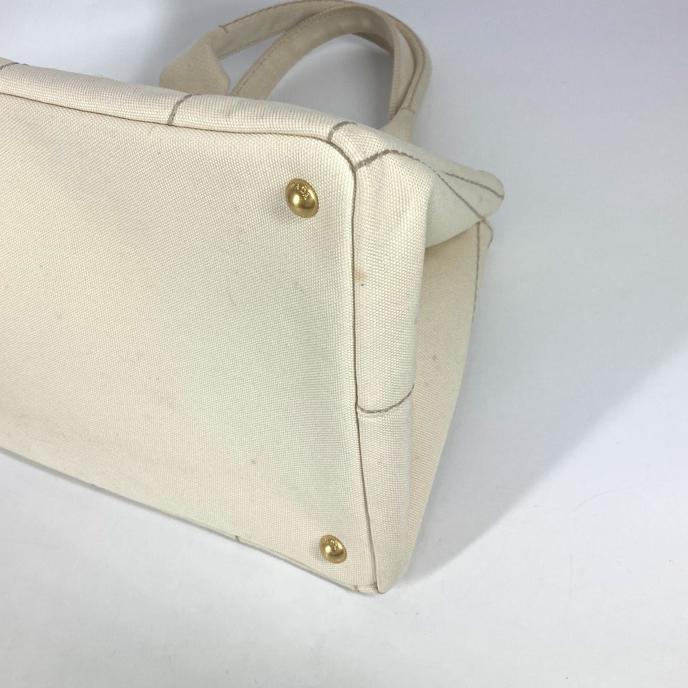 PRADA Tote Bag BN1877 canvas White type Canapa