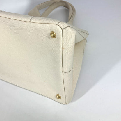 PRADA Tote Bag BN1877 canvas White type Canapa