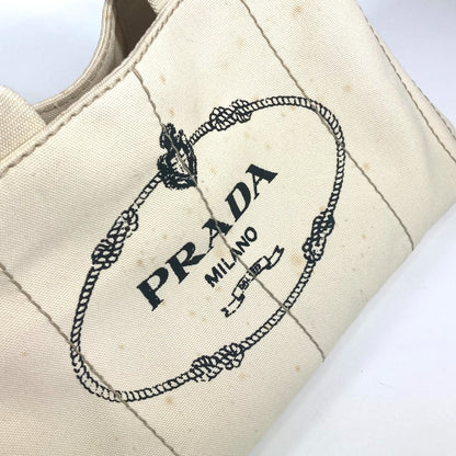 PRADA Tote Bag BN1877 canvas White type Canapa