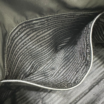 PRADA Tote Bag 1BG065 Nylon, Velour black Kaye trompe l'oeil