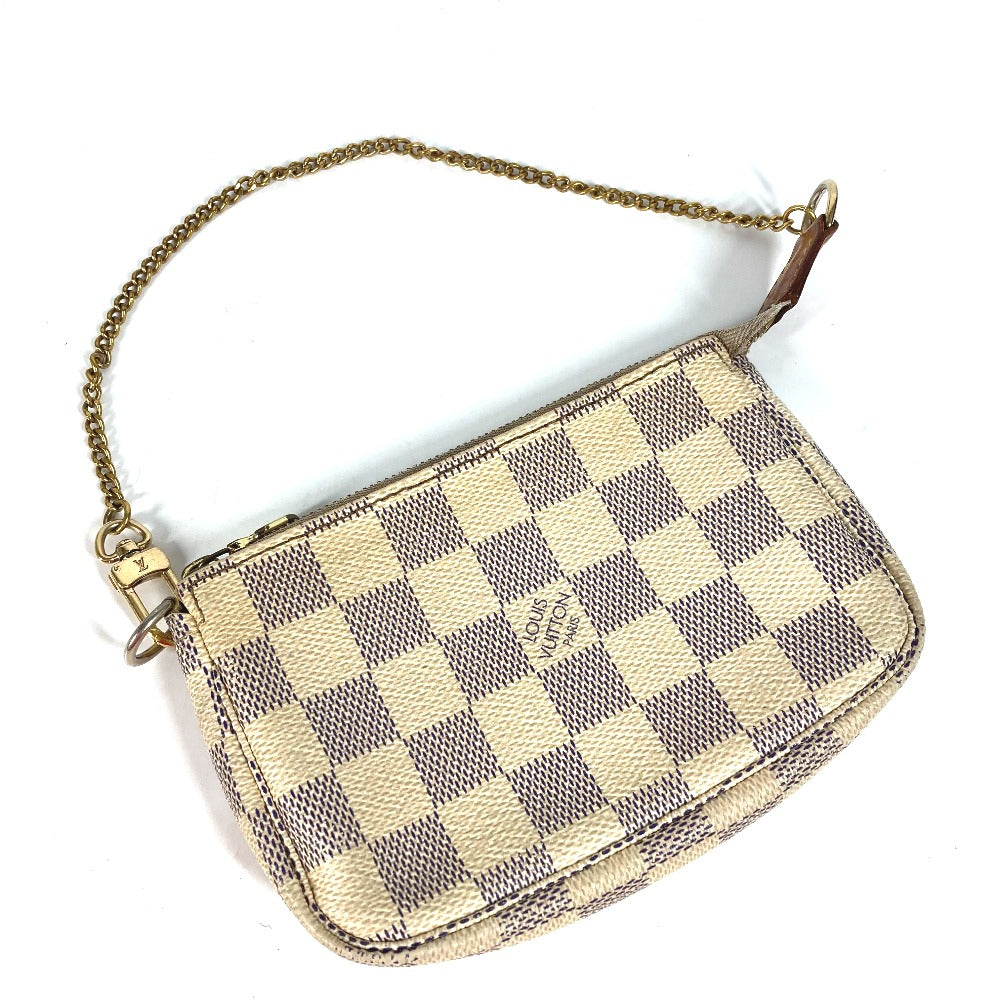 LOUIS VUITTON Handbag N58010 Damier Azur Canvas white Damier Azur Mini Pochette Accessoires Women Used Authentic