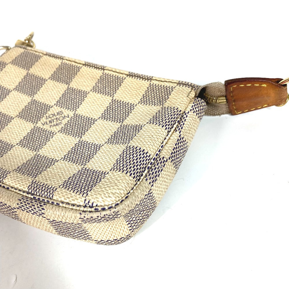 LOUIS VUITTON Handbag N58010 Damier Azur Canvas white Damier Azur Mini Pochette Accessoires Women Used Authentic
