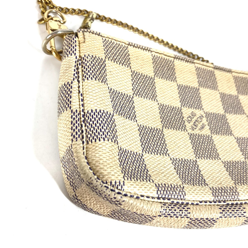 LOUIS VUITTON Handbag N58010 Damier Azur Canvas white Damier Azur Mini Pochette Accessoires Women Used Authentic