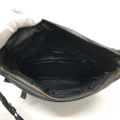 PRADA Shoulder Bag 2VH022 leather black Messenger