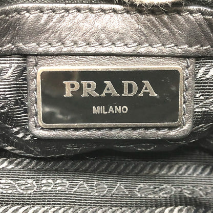 PRADA Shoulder Bag 2VH022 leather black Messenger