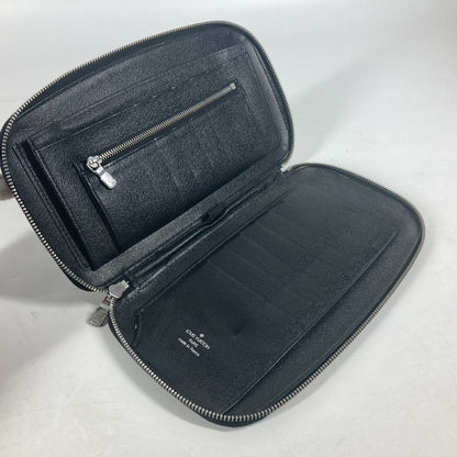 LOUIS VUITTON Long Wallet Purse M30652 Taiga Leather black Taiga Organizer Atoll