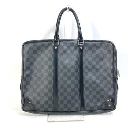 LOUIS VUITTON Business bag N41125 Damier Grafitto Canvas black Damier Grafitte Porto documan Voyage PDV