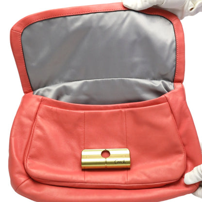 COACH Shoulder Bag 16931 leather pink 2WAYShoulder Bag leather hippie Christine Women Used Authentic