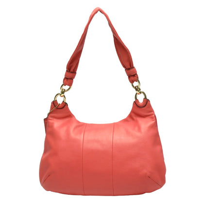COACH Shoulder Bag 16931 leather pink 2WAYShoulder Bag leather hippie Christine Women Used Authentic