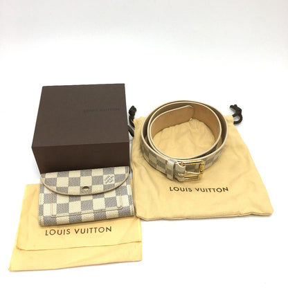 LOUIS VUITTON Waist bag M9835 Damier Azur Canvas white Saint Tulle Pochette Solo Women(Unisex) Used Authentic