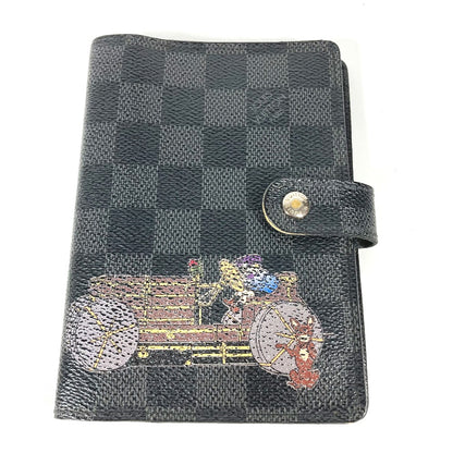 LOUIS VUITTON Notebook cover R21130 Damier Grafitto Canvas black Damier Grafitte Illustre Agenda PM
