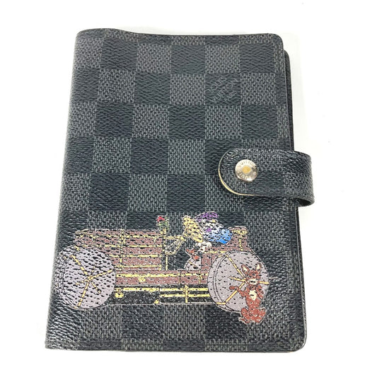 LOUIS VUITTON Notebook cover R21130 Damier Grafitto Canvas black Damier Grafitte Illustre Agenda PM