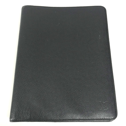 LOUIS VUITTON Note cover R20409 Taiga Leather black Taiga Agenda Bureau