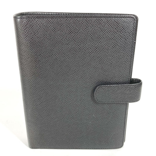LOUIS VUITTON Notebook cover R20222 Taiga Leather black Taiga Agenda MM
