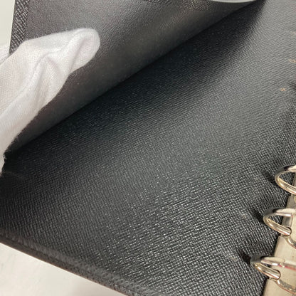 LOUIS VUITTON Notebook cover R20222 Taiga Leather black Taiga Agenda MM