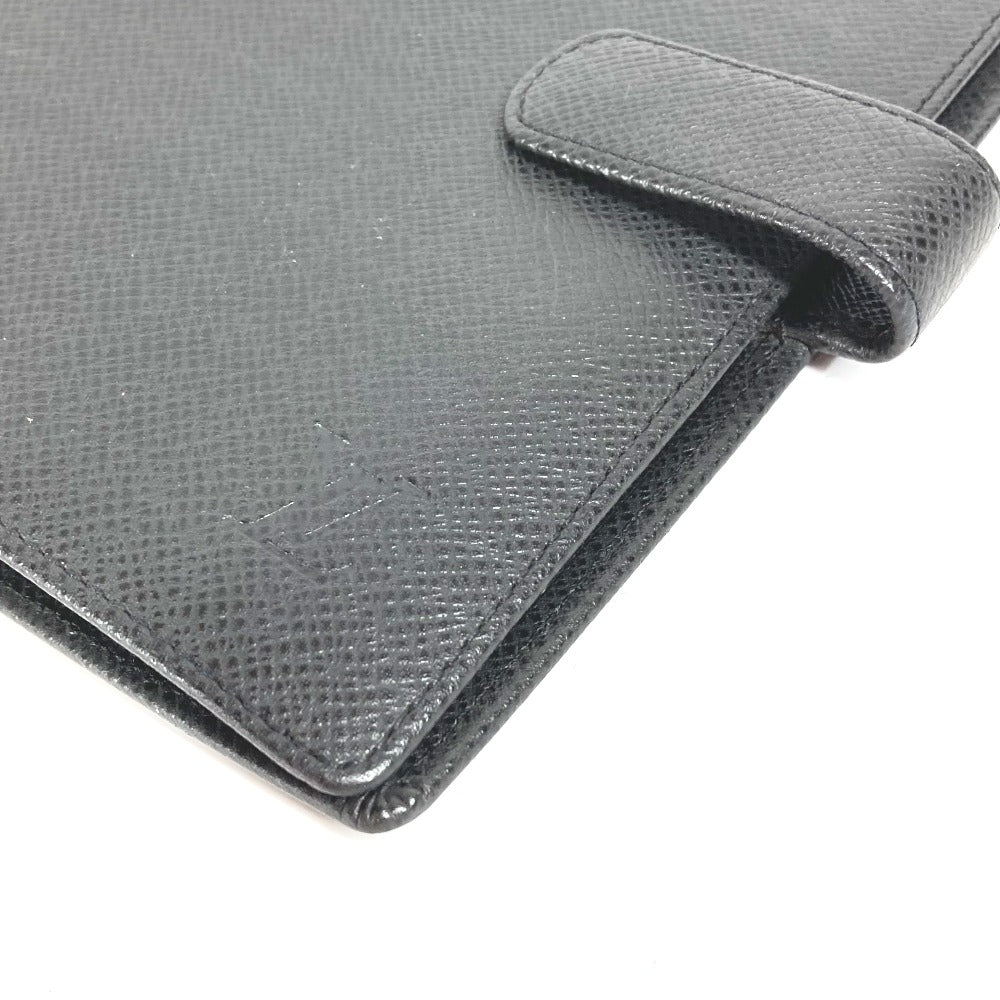 LOUIS VUITTON Notebook cover R20222 Taiga Leather black Taiga Agenda MM