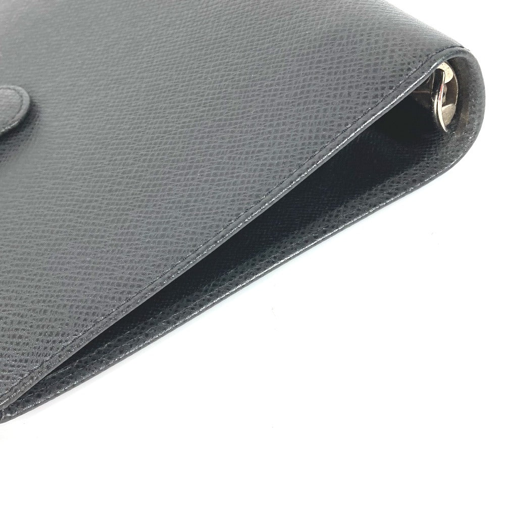 LOUIS VUITTON Notebook cover R20222 Taiga Leather black Taiga Agenda MM