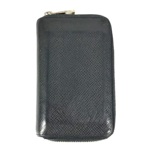 LOUIS VUITTON Coin case M32832 Taiga Leather black Taiga Zip around purse