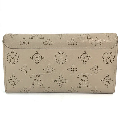 LOUIS VUITTON Long Wallet Purse M60144 Mahina leather beige Monogram Mahina Portefeuille Iris