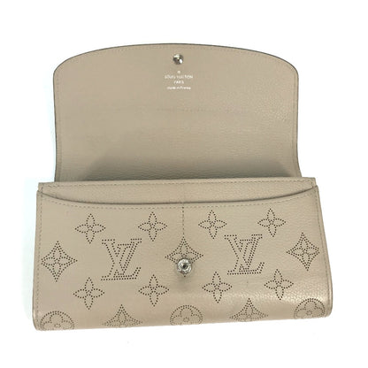 LOUIS VUITTON Long Wallet Purse M60144 Mahina leather beige Monogram Mahina Portefeuille Iris