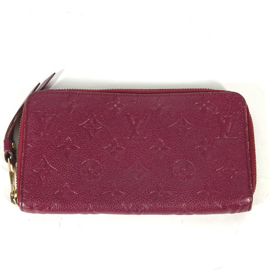LOUIS VUITTON Long Wallet Purse M60359 Monogram Ann Platt Leather Red Monogram Ann Platt Portefeuille Wallet Ron