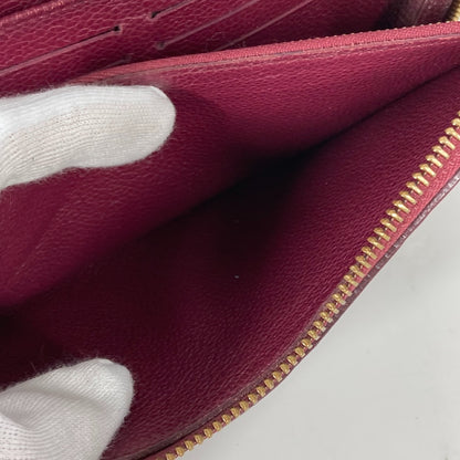 LOUIS VUITTON Long Wallet Purse M60359 Monogram Ann Platt Leather Red Monogram Ann Platt Portefeuille Wallet Ron