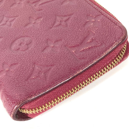 LOUIS VUITTON Long Wallet Purse M60359 Monogram Ann Platt Leather Red Monogram Ann Platt Portefeuille Wallet Ron