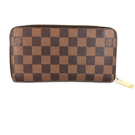 LOUIS VUITTON Long Wallet Purse N41661 Damier canvas Brown Damier Zippy wallet