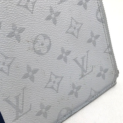 LOUIS VUITTON Clutch bag M61745 Monogram canvas Gray x red x navy Monogram white Pochette Jules PM