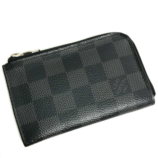 LOUIS VUITTON Coin case N61237 Damier Grafitto Canvas black Damier Grafitte Porto Monnaie