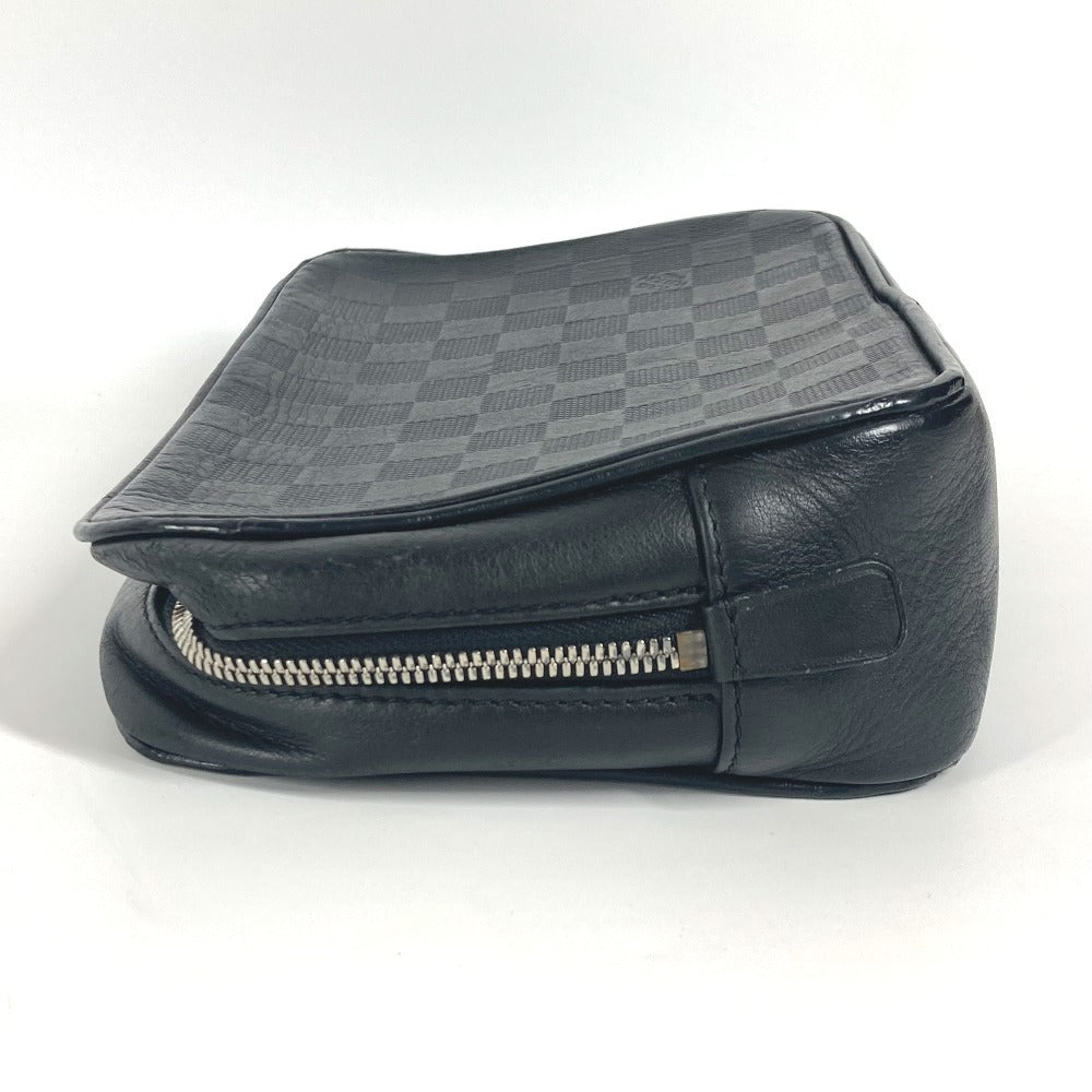 LOUIS VUITTON business bag N23347 Damier Anfini Leather black Damier Anfini Truth Toilette