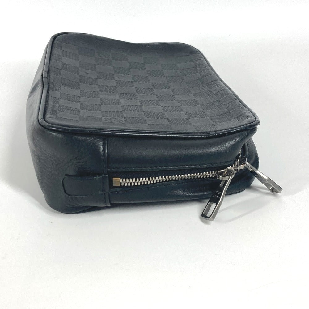 LOUIS VUITTON business bag N23347 Damier Anfini Leather black Damier Anfini Truth Toilette