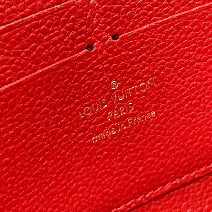 LOUIS VUITTON Long Wallet Purse M61865 Monogram Ann Platt Leather Red Monogram Ann Platt Zippy wallet