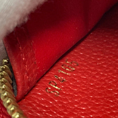 LOUIS VUITTON Long Wallet Purse M61865 Monogram Ann Platt Leather Red Monogram Ann Platt Zippy wallet