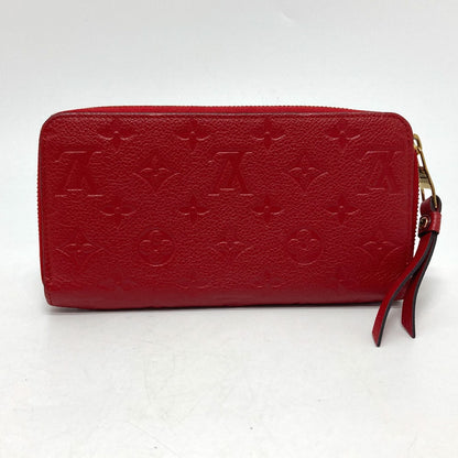 LOUIS VUITTON Long Wallet Purse M61865 Monogram Ann Platt Leather Red Monogram Ann Platt Zippy wallet