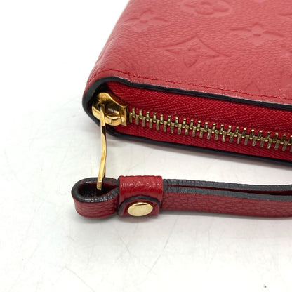 LOUIS VUITTON Long Wallet Purse M61865 Monogram Ann Platt Leather Red Monogram Ann Platt Zippy wallet