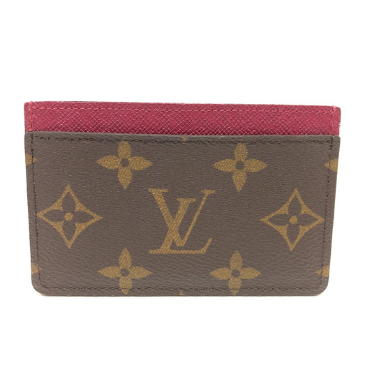 LOUIS VUITTON Card Case M60703 Monogram canvas Brown Monogram Porto cult · Simple