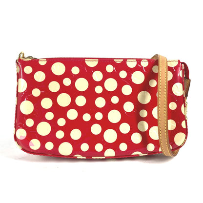 LOUIS VUITTON Shoulder Bag M91428 Patent leather Red Vernis Yayoi Kusama collaboration Dot Infinity Pochette Accessories Women Used Authentic
