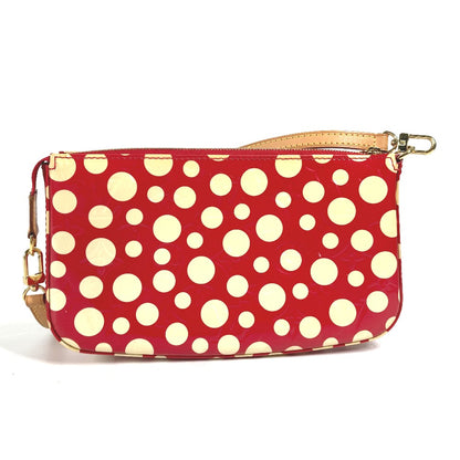 LOUIS VUITTON Shoulder Bag M91428 Patent leather Red Vernis Yayoi Kusama collaboration Dot Infinity Pochette Accessories Women Used Authentic