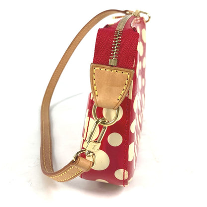 LOUIS VUITTON Shoulder Bag M91428 Patent leather Red Vernis Yayoi Kusama collaboration Dot Infinity Pochette Accessories Women Used Authentic