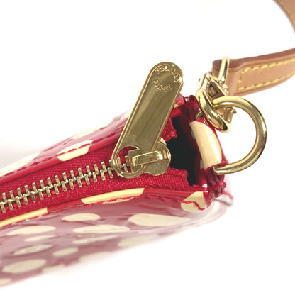 LOUIS VUITTON Shoulder Bag M91428 Patent leather Red Vernis Yayoi Kusama collaboration Dot Infinity Pochette Accessories Women Used Authentic