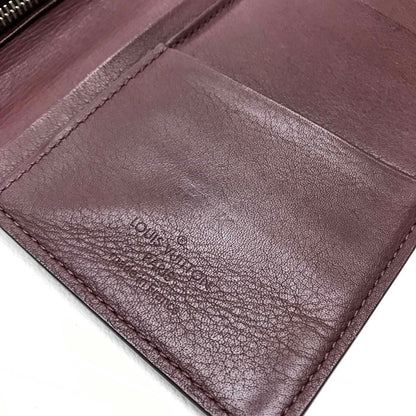 LOUIS VUITTON Long Wallet Purse Taurillon Clemence Leather Bordeauxtype Portefeuille Blaza mens Used Authentic