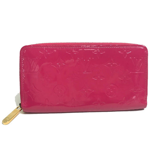 LOUIS VUITTON Long Wallet Purse M91597 Monogram Vernis pink Monogram Vernis Zippy wallet