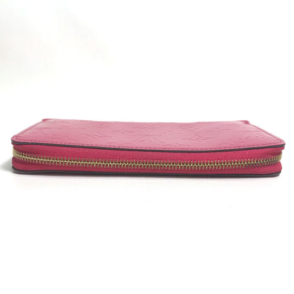 LOUIS VUITTON Long Wallet Purse M91597 Monogram Vernis pink Monogram Vernis Zippy wallet