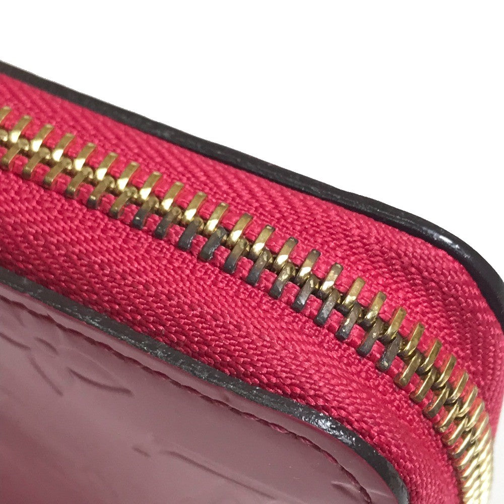 LOUIS VUITTON Long Wallet Purse M91597 Monogram Vernis pink Monogram Vernis Zippy wallet