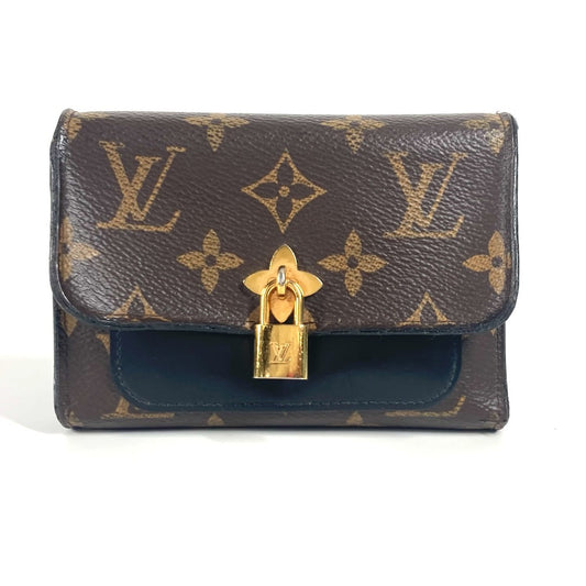 LOUIS VUITTON Trifold wallet M62578 Monogram canvas Brown Monogram Portefeuille Flower Compact