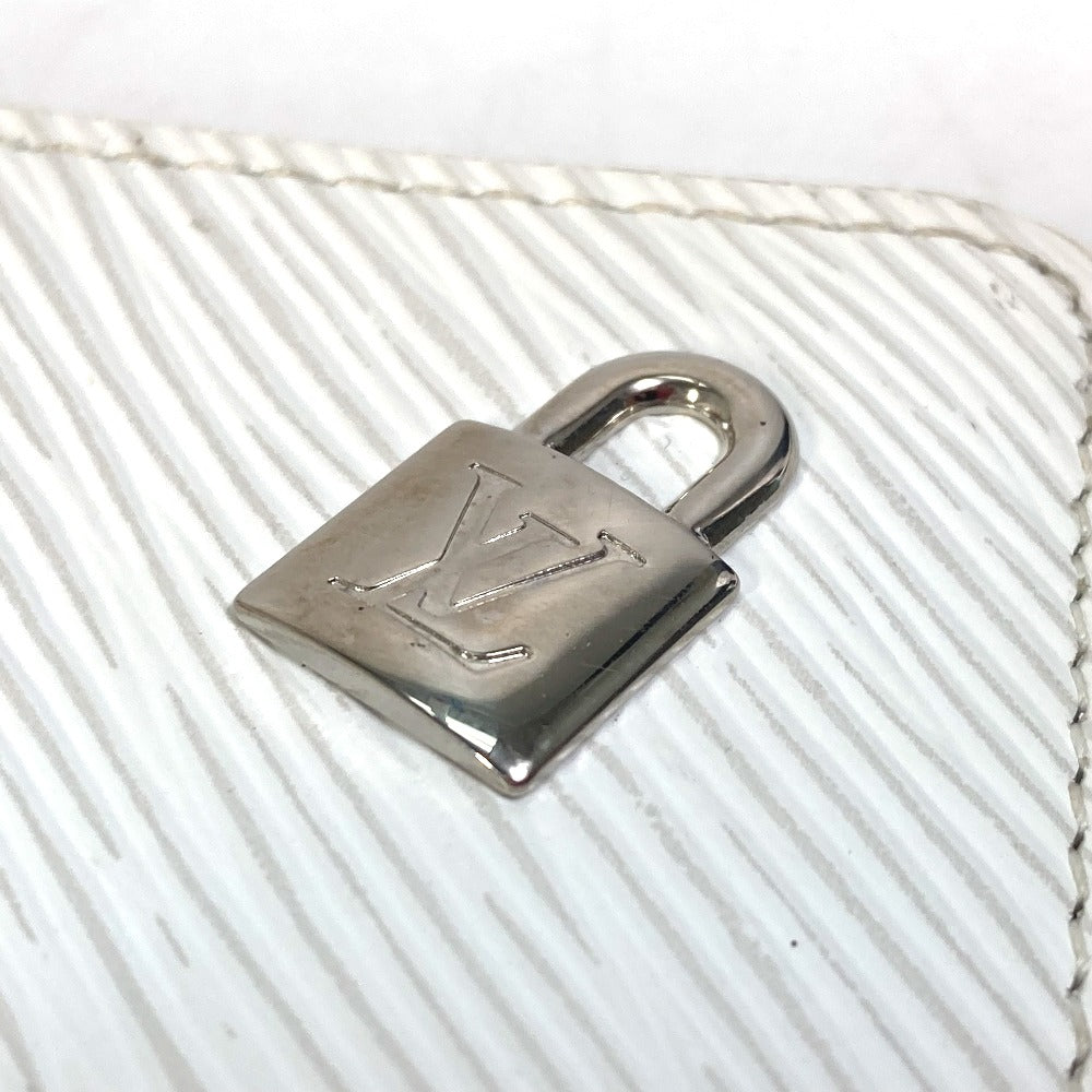 LOUIS VUITTON Coin case M63994 Epi Leather white epi love lock Zip around purse