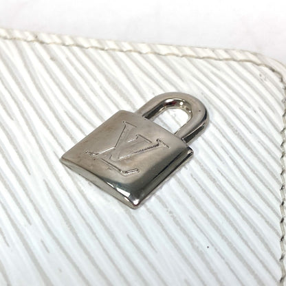 LOUIS VUITTON Coin case M63994 Epi Leather white epi love lock Zip around purse