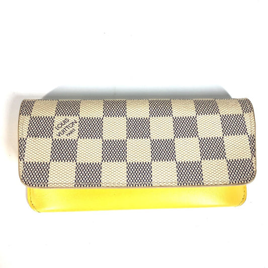 LOUIS VUITTON glasses case GI0388 Damier Azur Canvas white Damier Azur Etui Lunette Woody